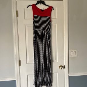 Comfy red white and blue maxi dress